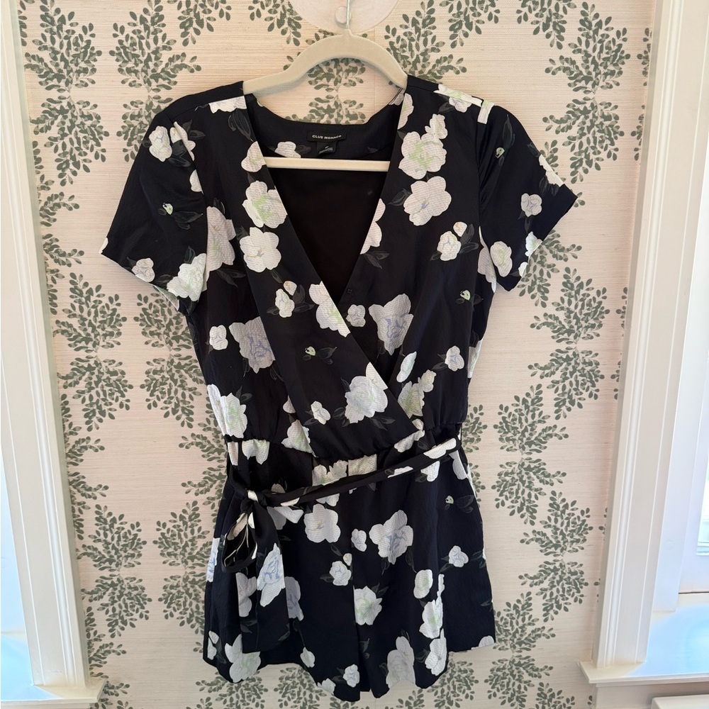 Club Monaco Floral Wrap Jumpsuit